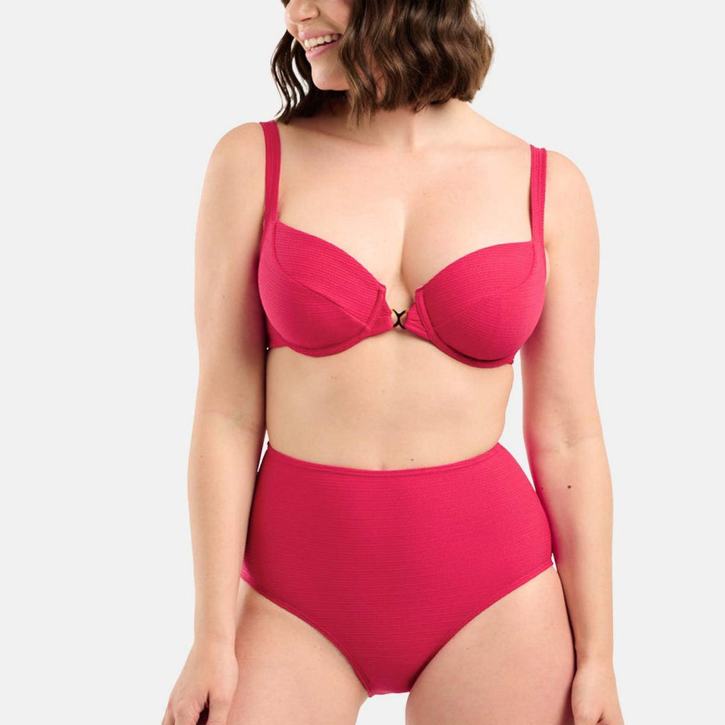  Sans Complexe Bain Culotte De Bain Taille Haute Rouge - Glamourous Textured Glamourous Textured