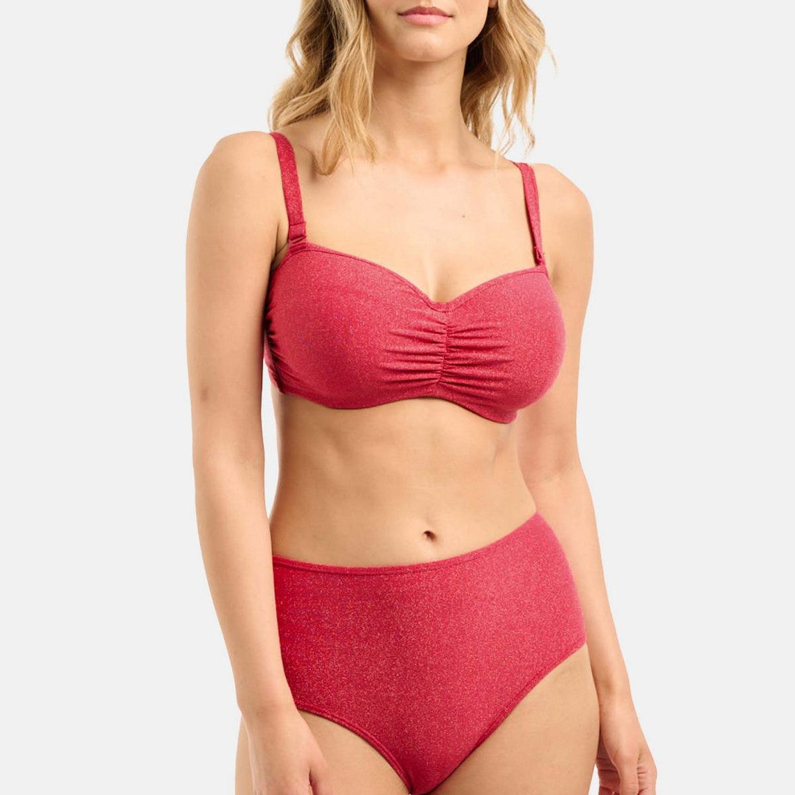  Sans Complexe Bain Culotte De Bain Taille Haute Rouge - Reflet Reflet