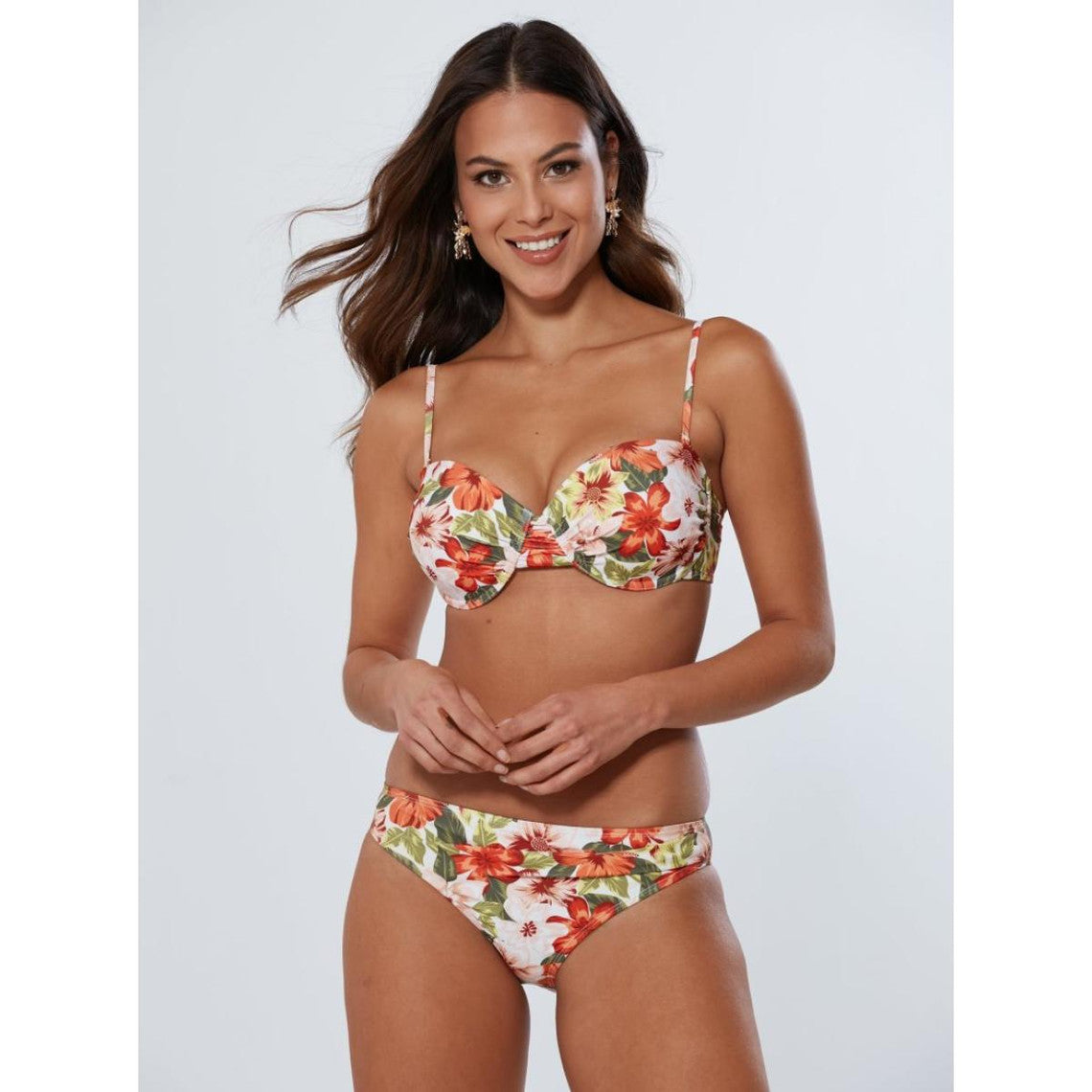  Venca Bas De Bikini Imprimé Tropical Doublé