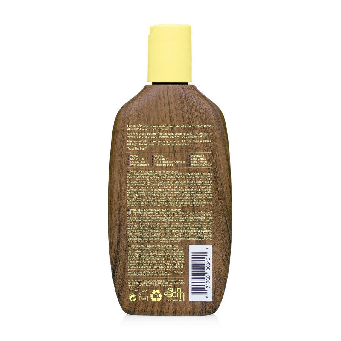  Sun Bum Crème Solaire Résistante A L'eau Original Spf 30