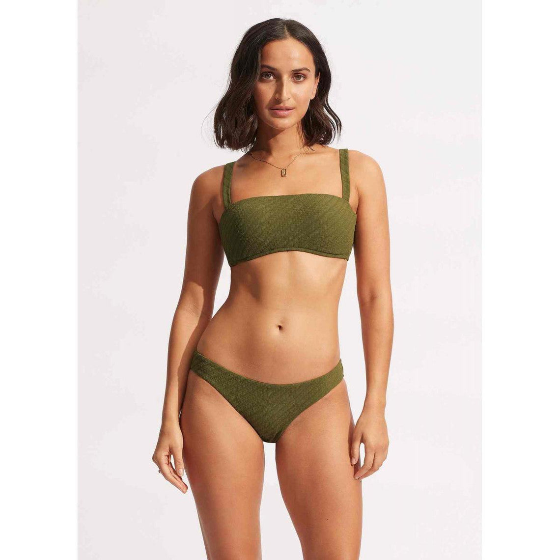  Seafolly Culotte De Bain Classique - Verte Willow