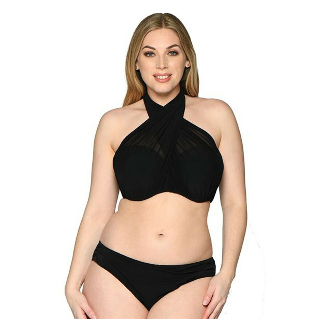  Curvy Kate Maillot Culotte De Bain Noire Wrapsody