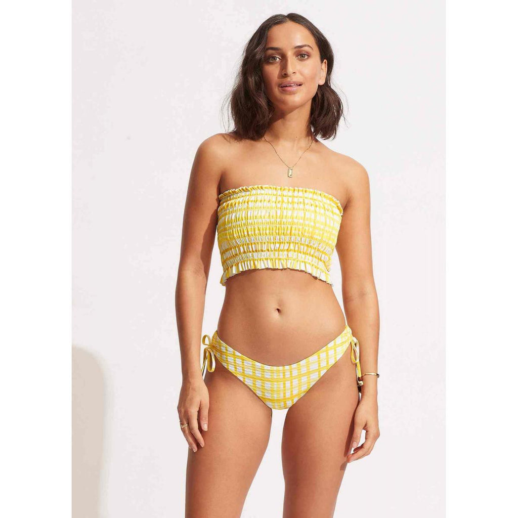  Seafolly Culotte De Bain Nouettes - Jaune Amalfi Check
