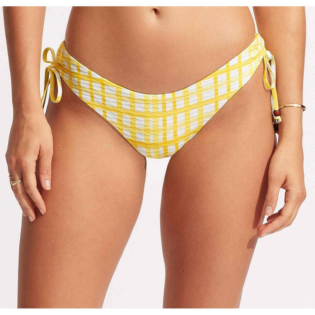  Seafolly Culotte De Bain Nouettes - Jaune Amalfi Check