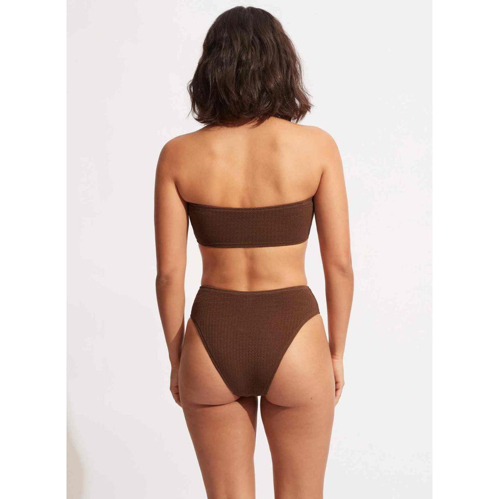  Seafolly Culotte De Bain Taille Haute - Marron Sea Dive