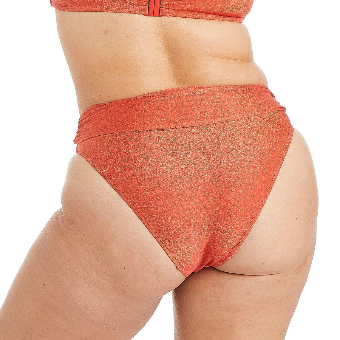  Camille Cerf X Pomm Poire Culotte Haute De Bain Orange Maui