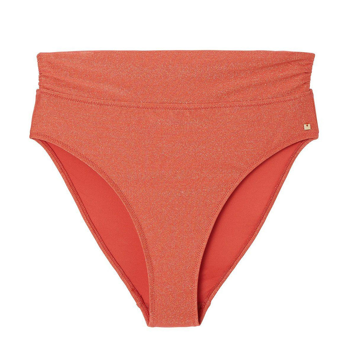  Camille Cerf X Pomm Poire Culotte Haute De Bain Orange Maui