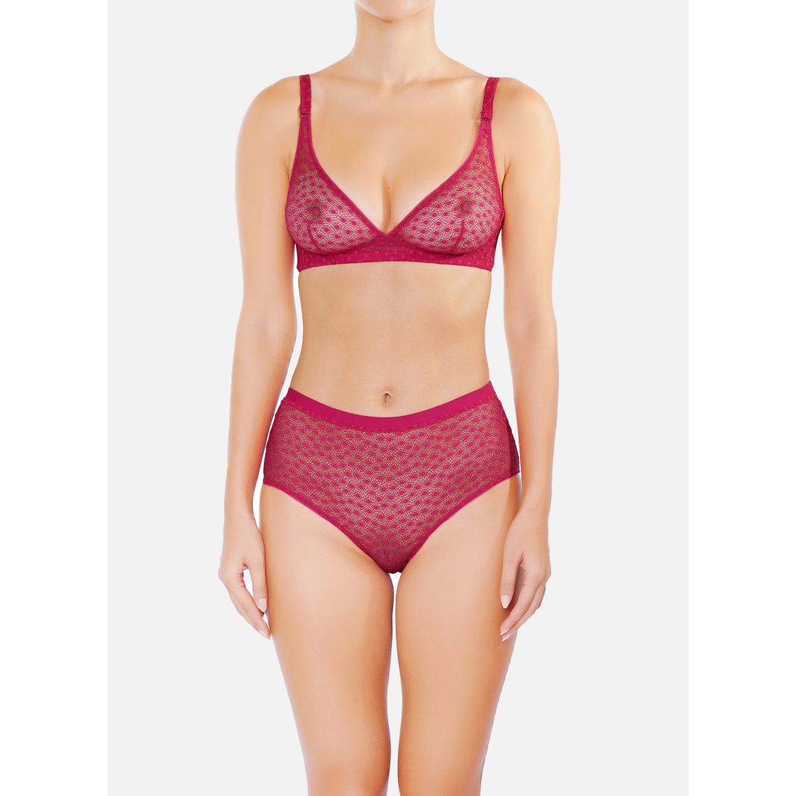  Huit Lingerie Daisy Cerise Culotte Taille Haute