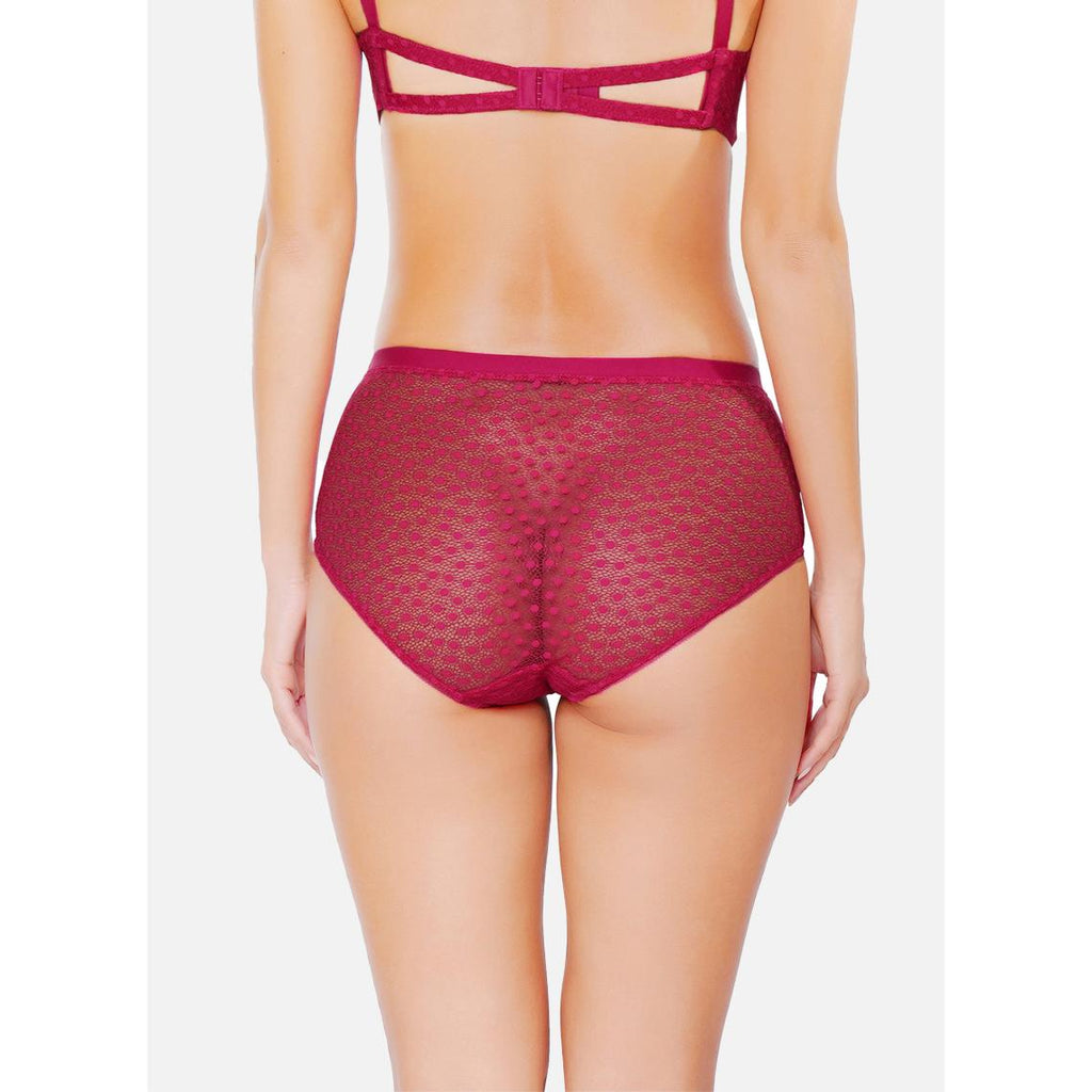  Huit Lingerie Daisy Cerise Culotte Taille Haute