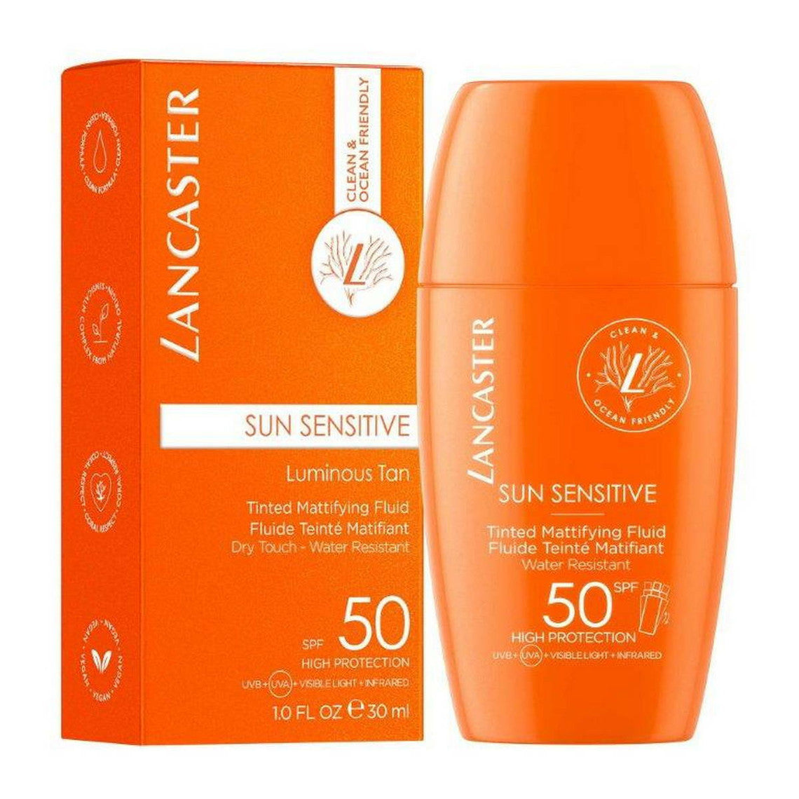  Lancaster Solaire Fluide Matifiant Teinte Spf 50 - Sun Sensitive