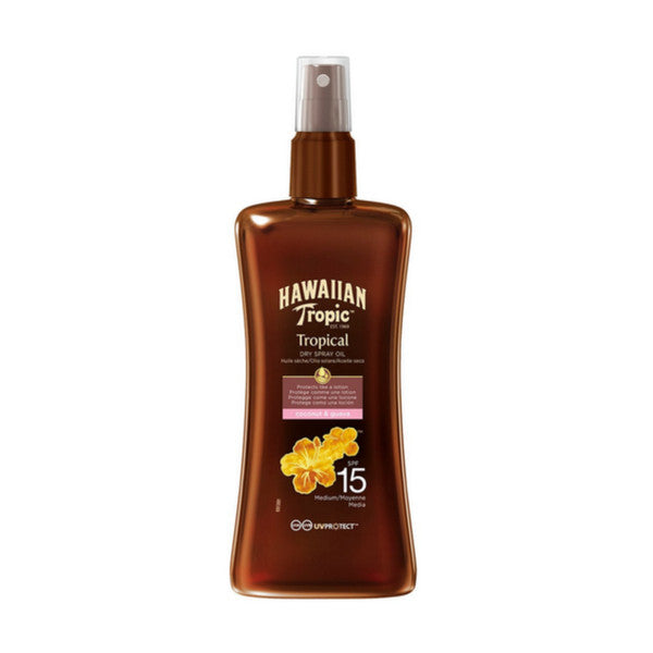  Hawaiian Tropic Spray Huile Sèche Protectrice Bronzage Parfait A La Noix De Coco Et Goyave - Spf 15