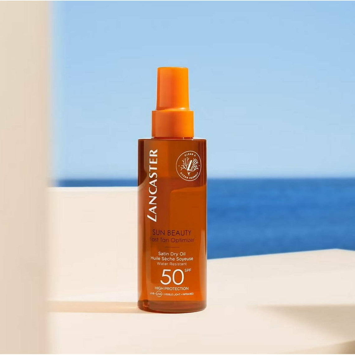  Lancaster Solaire Huile Sèche Soyeuse Accélératrice De Bronzage Spray Spf50 - Sun Beauty