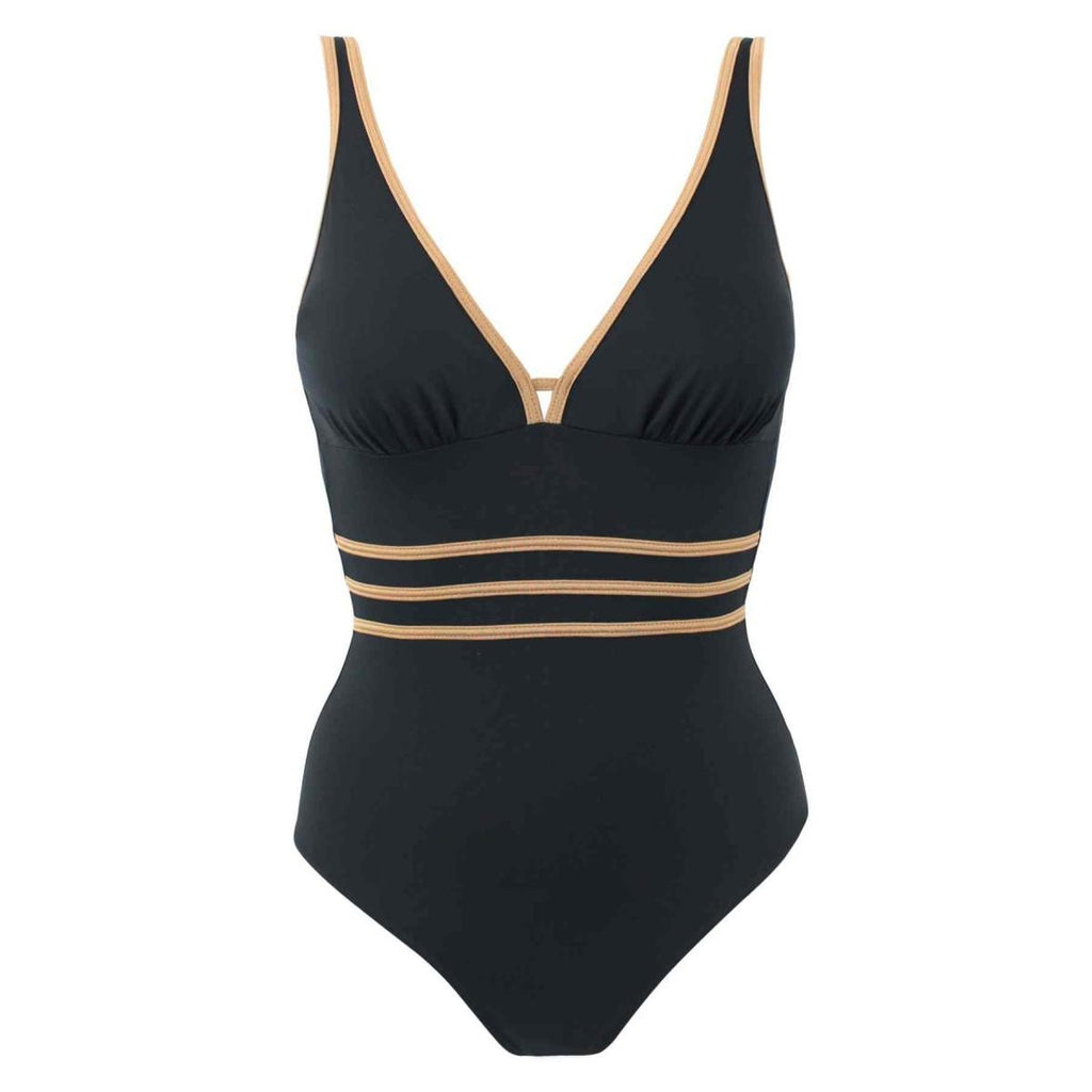  Janine Robin Maillot De Bain 1 Pièce Classique Plongeant VENEZIA