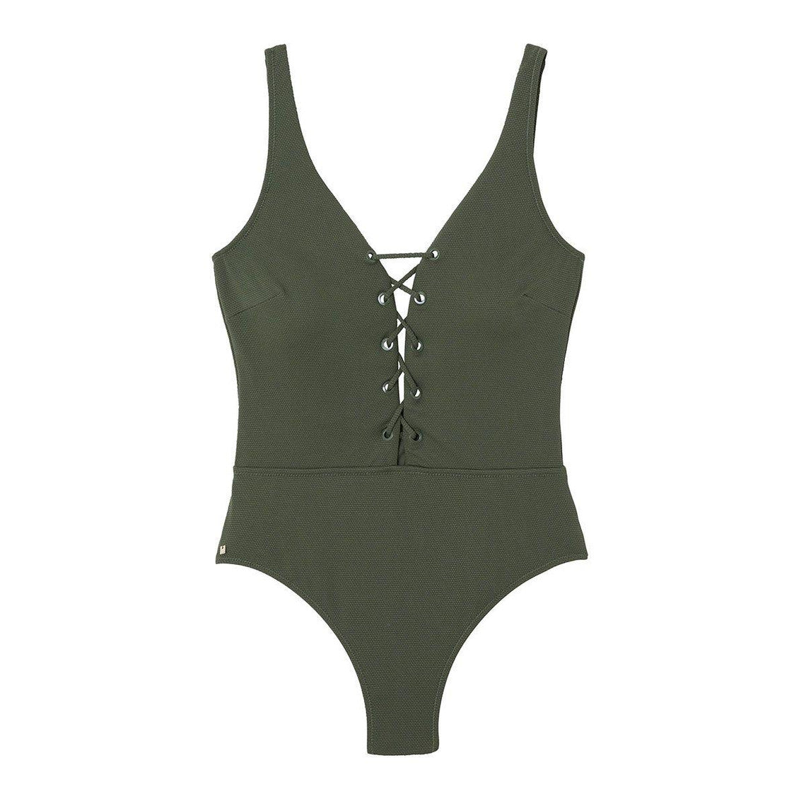  Camille Cerf X Pomm Poire Maillot De Bain 1 Pièce Kaki Zanzibar Zanzibar