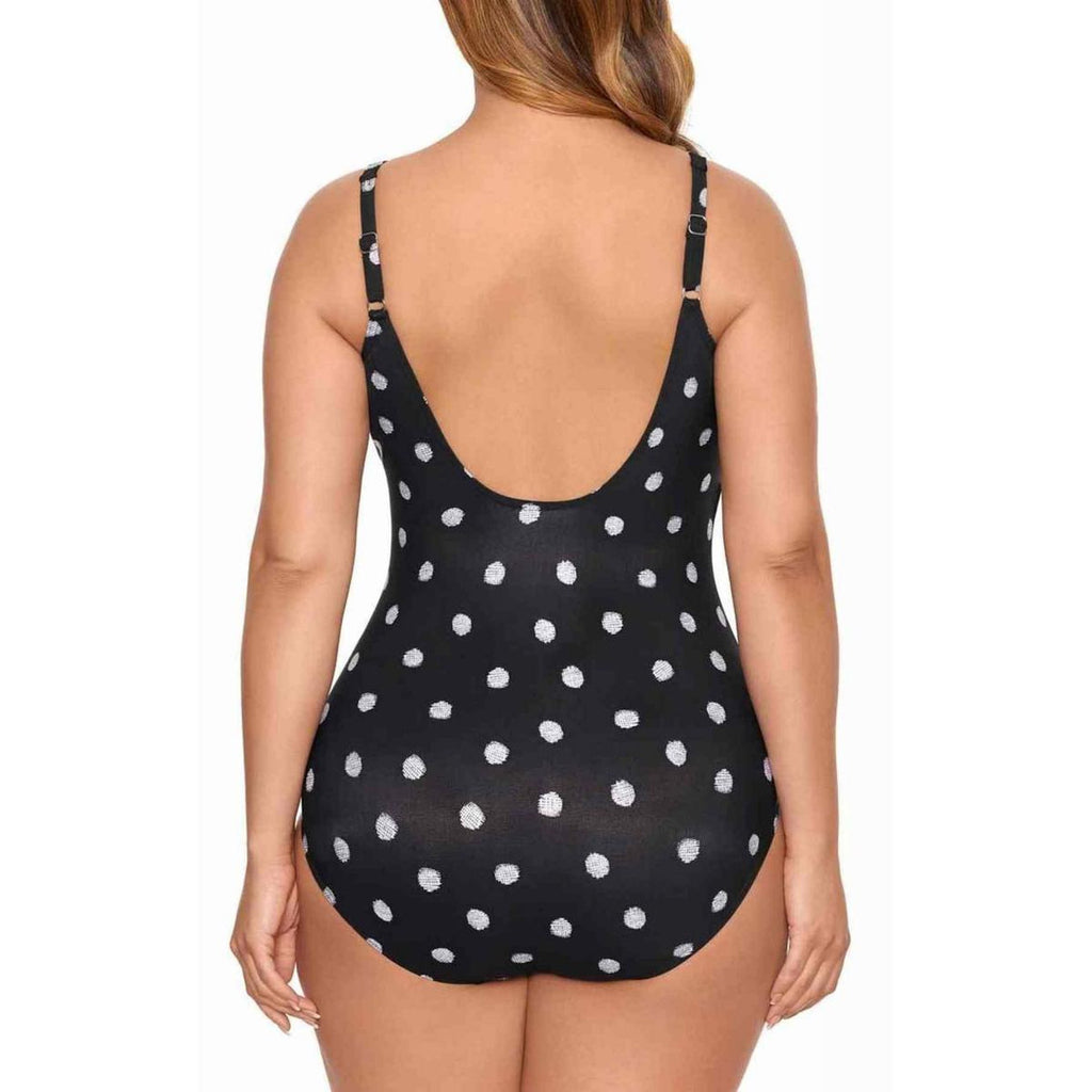  Miraclesuit Maillot De Bain 1 Pièce Plongeant Bonnet E-G DD CUP PRINTS
