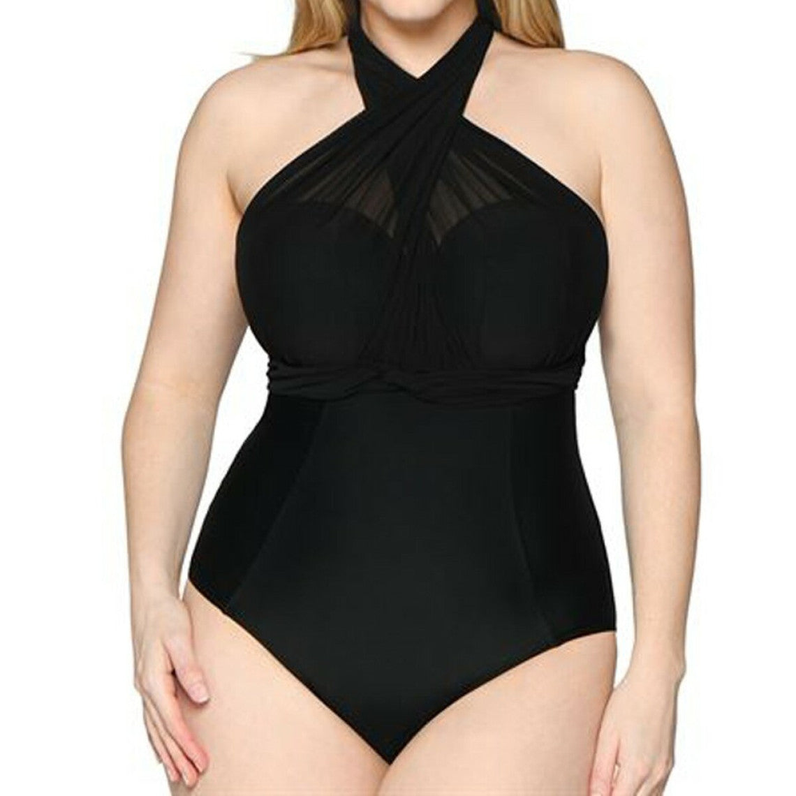  Curvy Kate Maillot Maillot De Bain Une Pièce Bandeau Noir Wrapsody