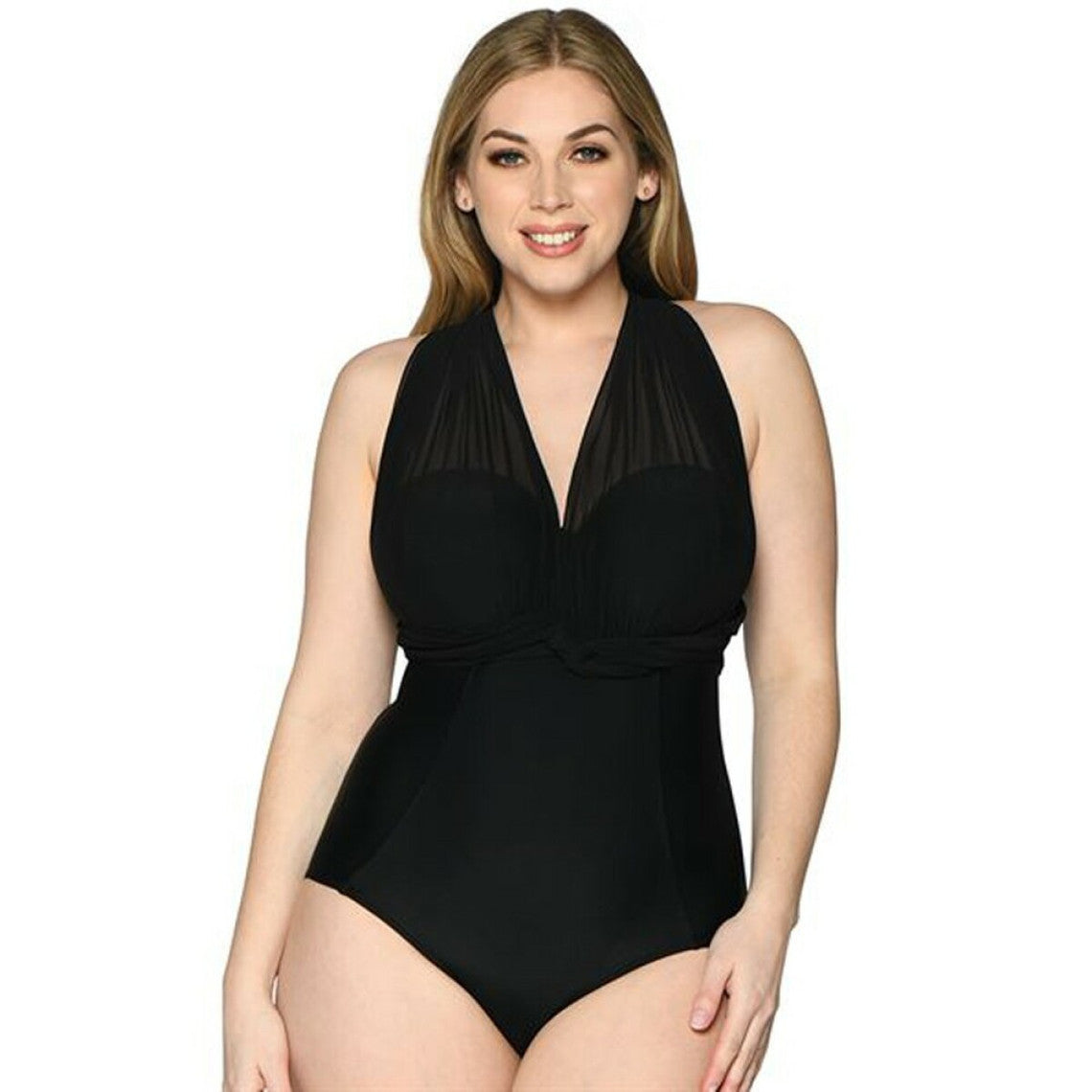  Curvy Kate Maillot Maillot De Bain Une Pièce Bandeau Noir Wrapsody