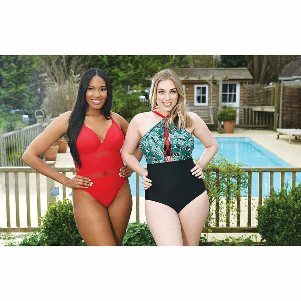  Curvy Kate Maillot Maillot De Bain Une Pièce Plongeant Armatures Paradise Palm