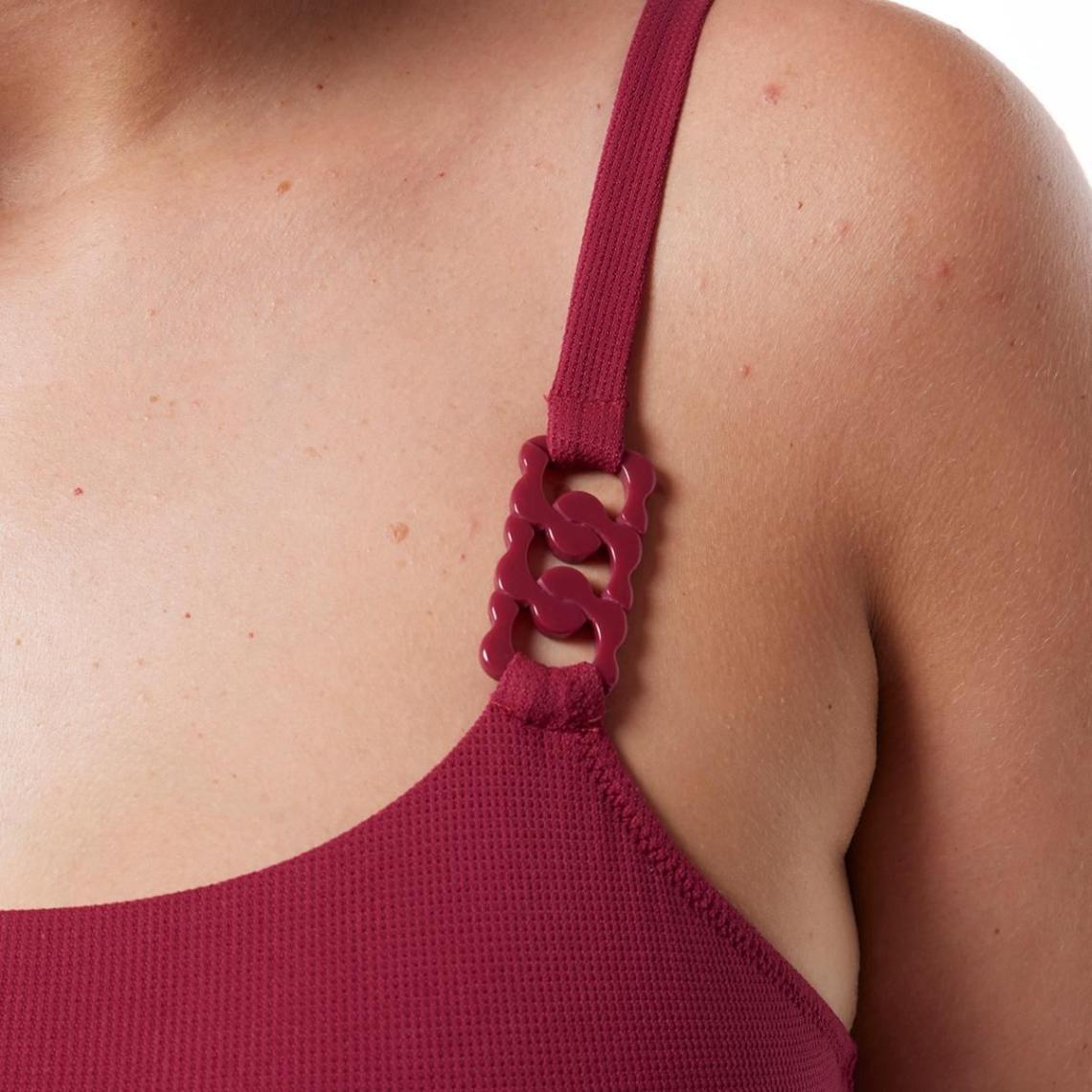  Brigitte Bardot Maillot Une Pièce Bordeau Hibiscus