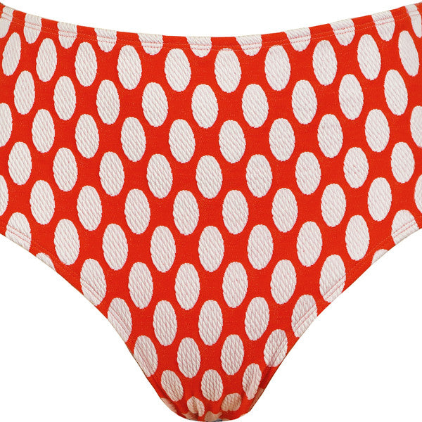  Naturana Culotte Taille Haute Motif à Pois - Rouge SMALL ESCAPES - BELLA VISTA