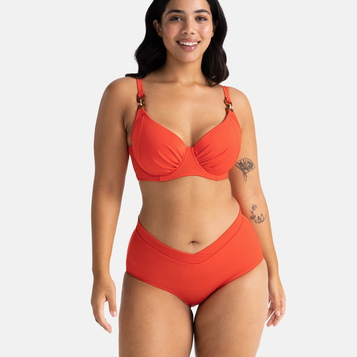  Dorina Maillots Culotte De Bain Taille Haute - Corail ODA