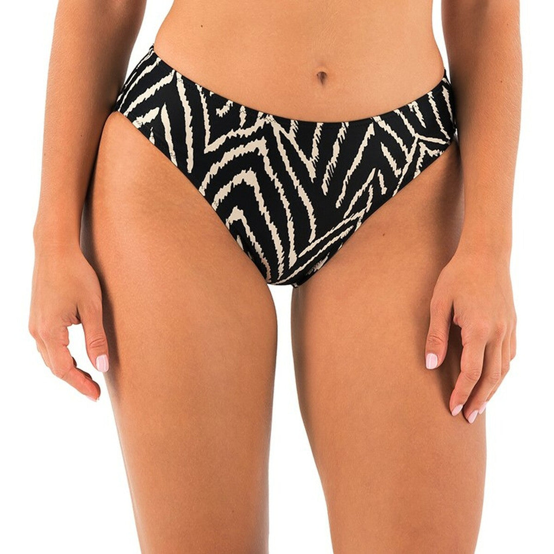  Fantasie Bain Culotte De Bain - Noir Avec Rayures Blanches Silhouette Island