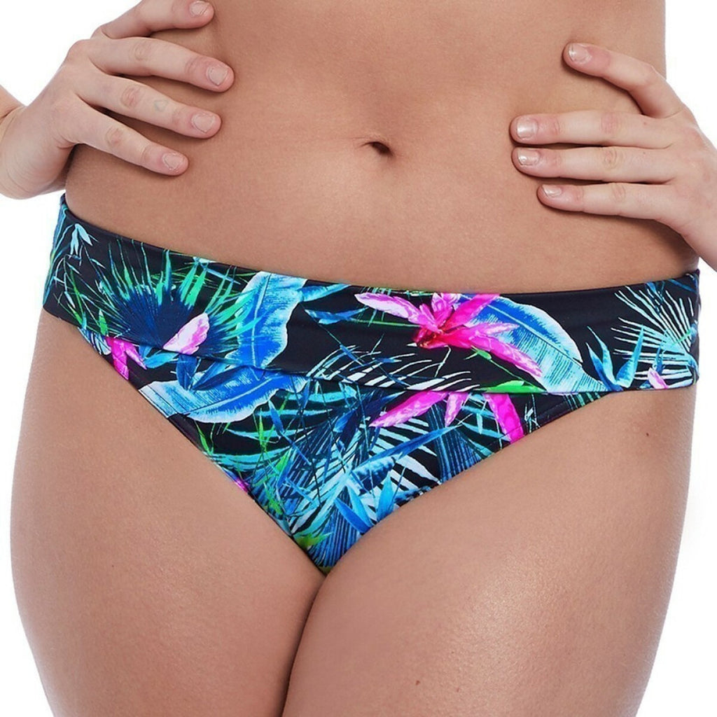  Freya Maillots Culotte De Bikini Taille Ajustable Freya Maillots JUNGLE FLOWER Black Tropical Jungle Flower
