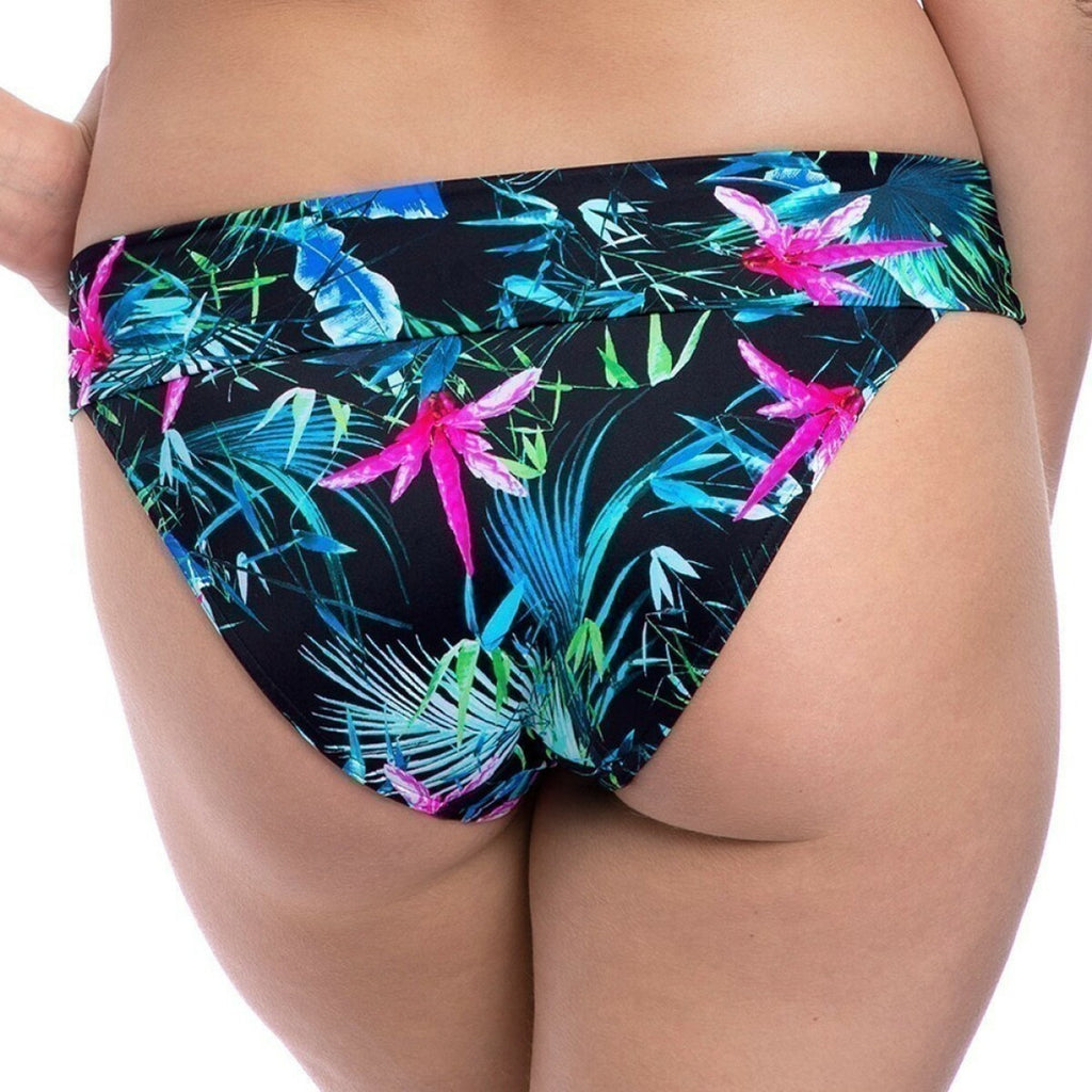  Freya Maillots Culotte De Bikini Taille Ajustable Freya Maillots JUNGLE FLOWER Black Tropical Jungle Flower