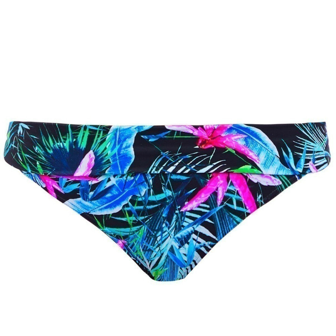  Freya Maillots Culotte De Bikini Taille Ajustable Freya Maillots JUNGLE FLOWER Black Tropical Jungle Flower