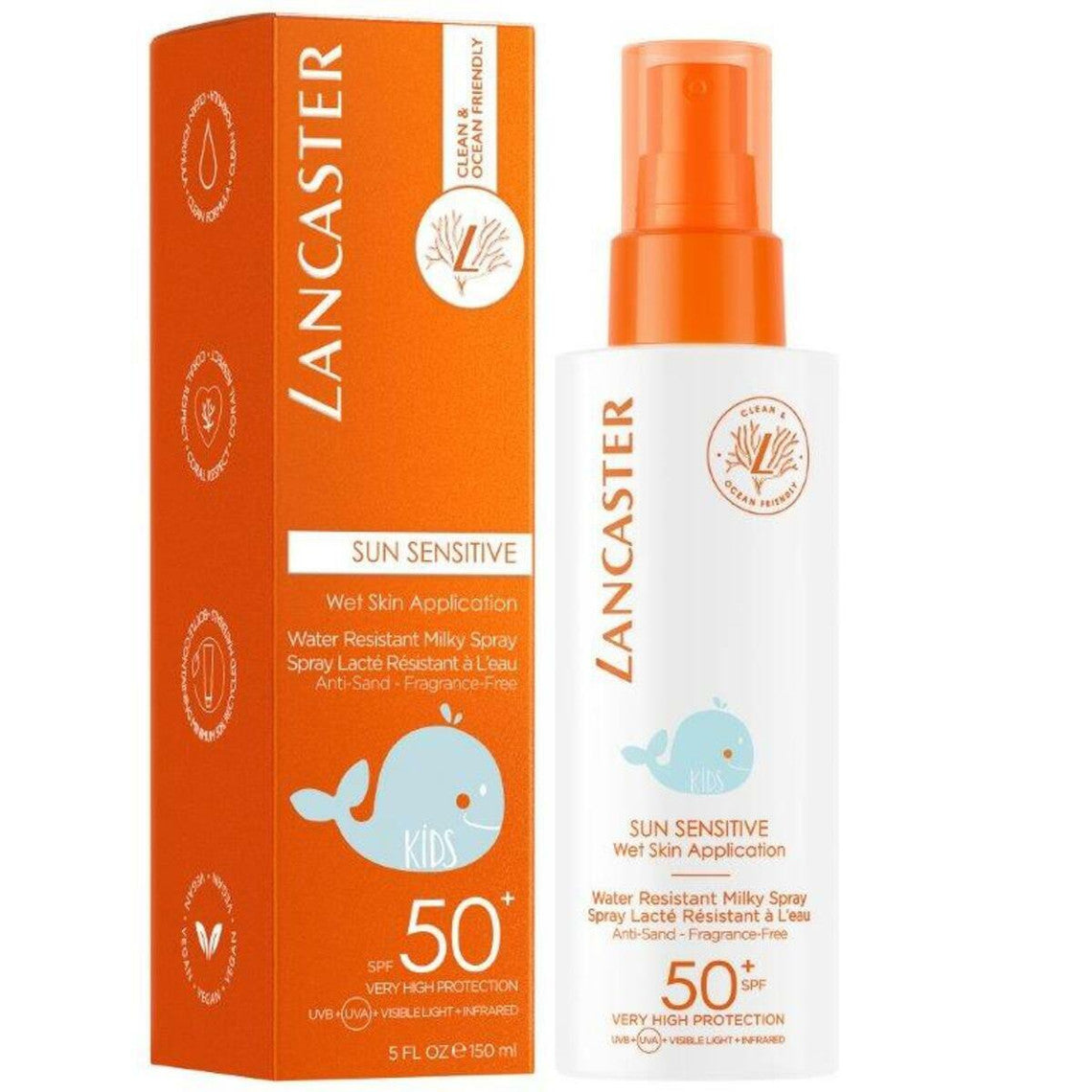  Lancaster Solaire Spray Lacté Enfant Visage Et Corps Spf50+ - Sun Sensitive